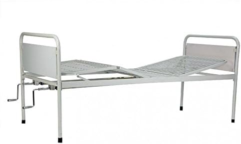 Letto TERMIGEA, misura 205 × 85, legno, acciaio, Bianco, regolabile, pieghevole, per camera da letto