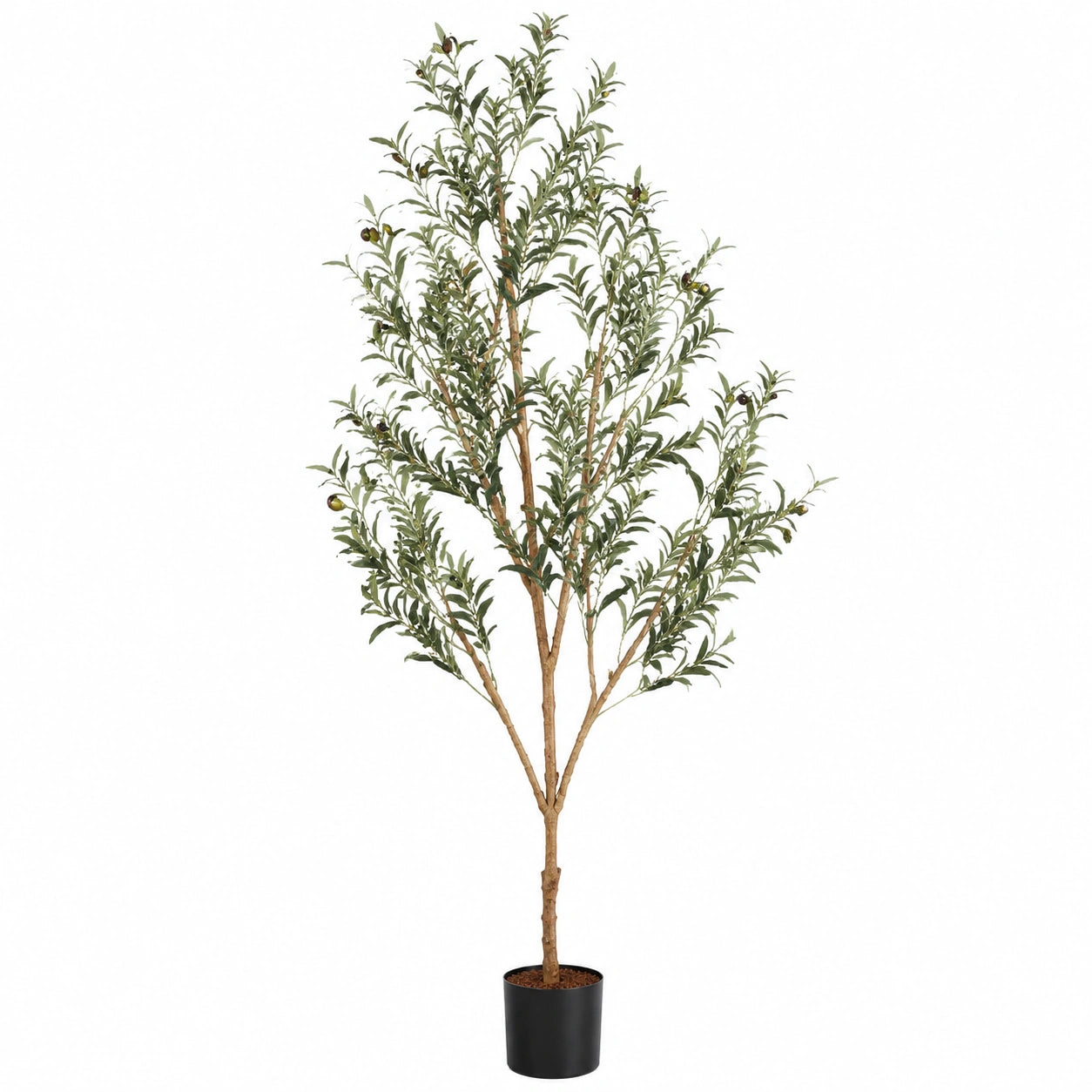 Ulivo Artificiale 210 cm con Vaso Nero