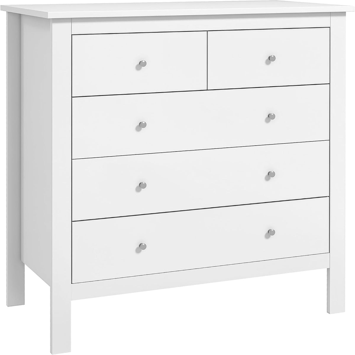 Cassettiera HOMCOM, 79 × 39,5 × 80,5 cm, legno, Bianco