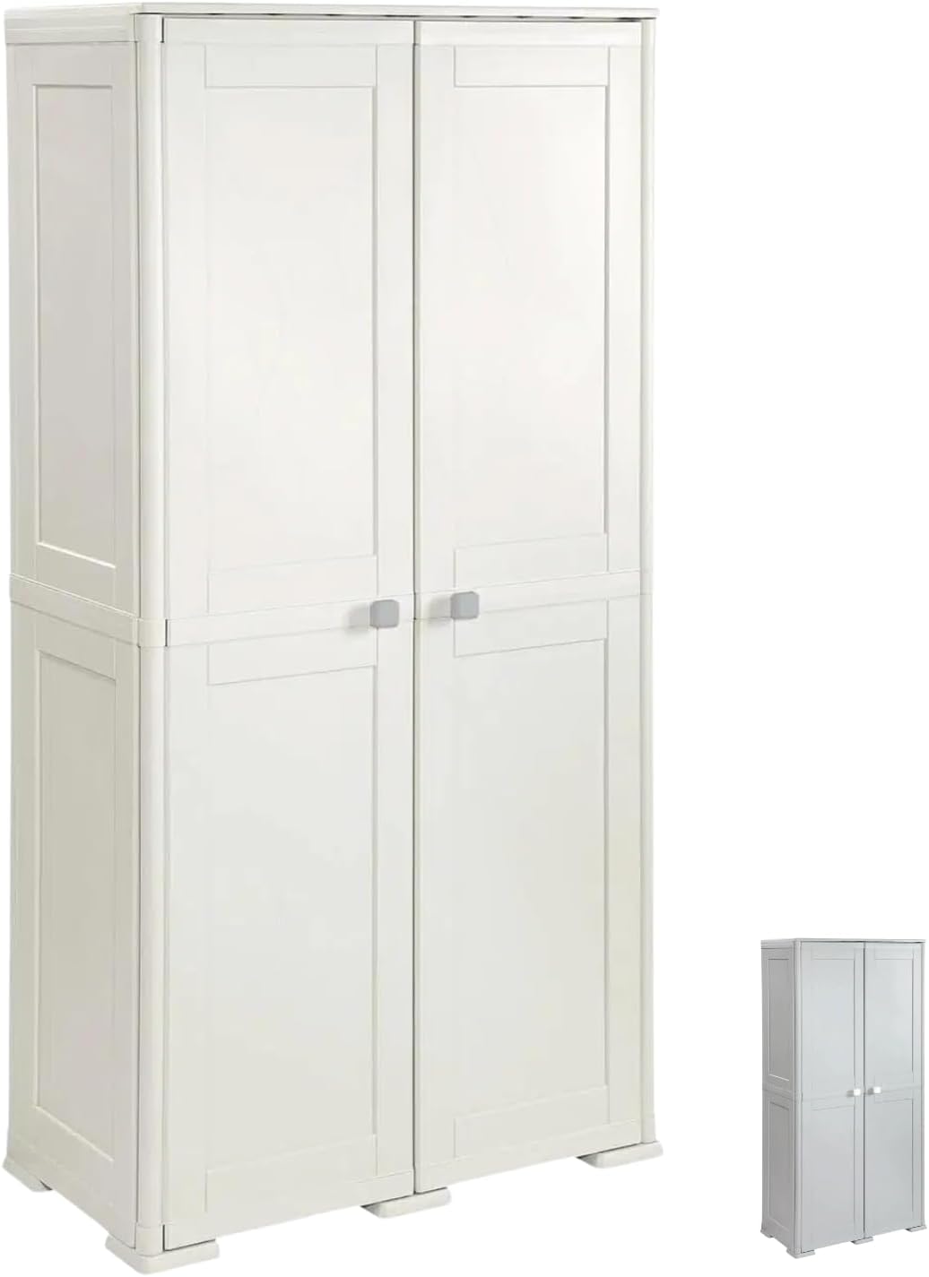 Armadio PALUPLUS 4159C-20, 2 ante, 3 scomparti, 79 × 43 × 164 cm, plastica