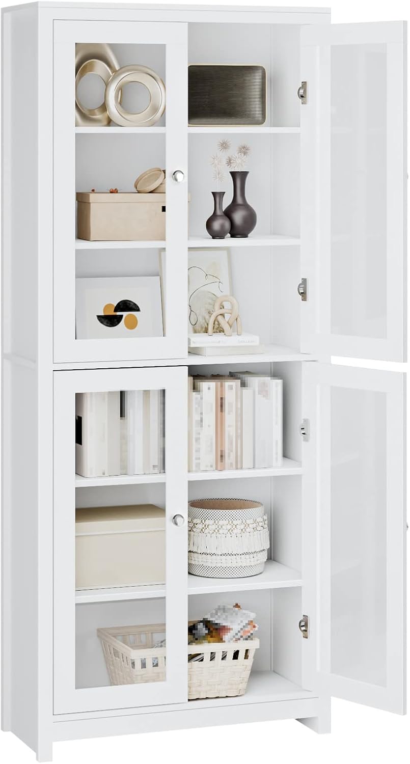 Libreria FOREHILL, legno, 190cm Libreria Vetrina Espositiva Alta