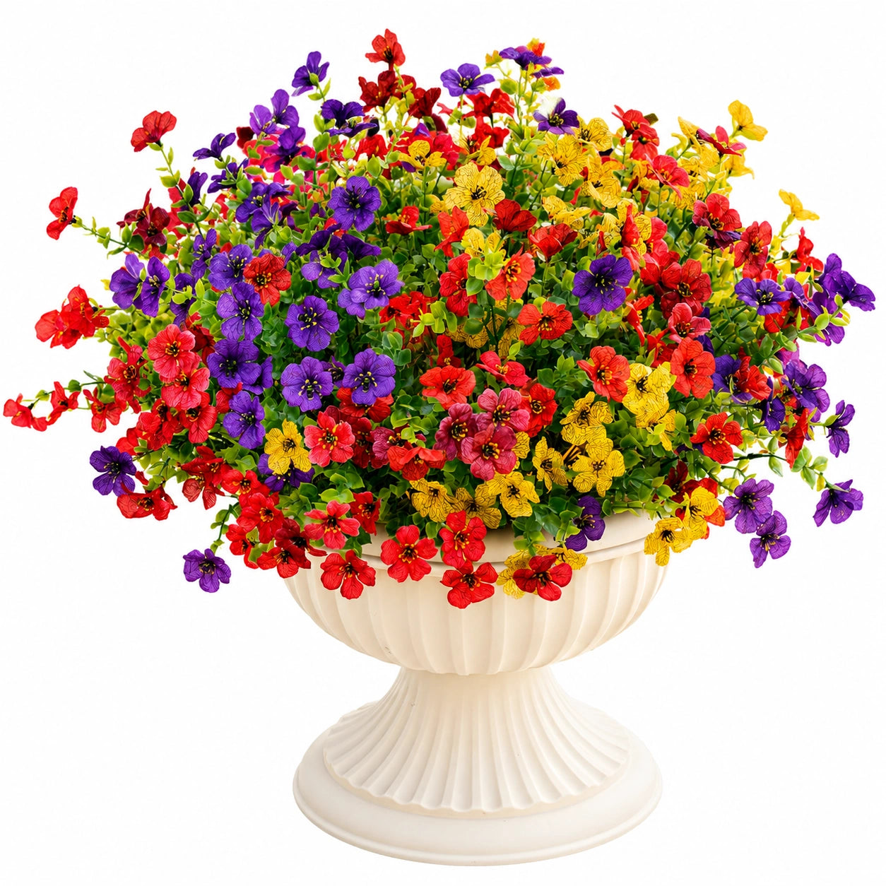 Composizione Floreale Multicolore in Vaso Decorativo