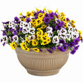 Pianta Artificiale Decorativa Viola, Bianco e Giallo