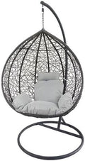 Poltrona COSE DA CASA, 107 × 68 × 118 cm, rattan, Antracite, sfoderabile, per giardino e terrazzo