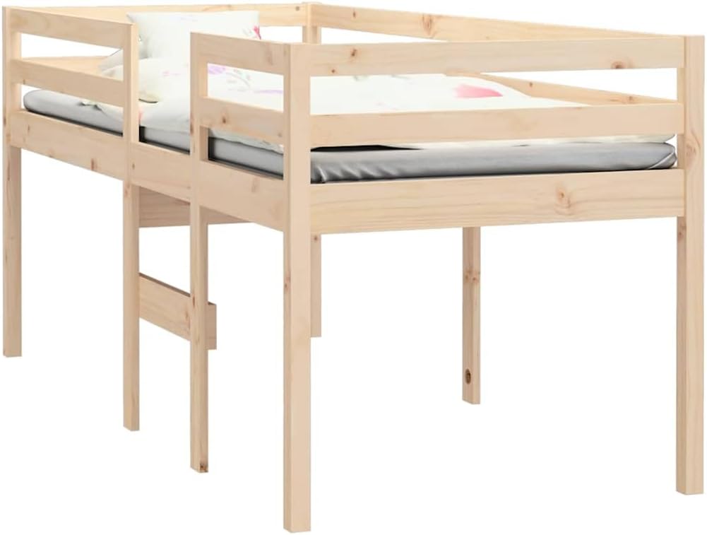 Letto vidaXL, 75 × 190 cm, legno massello, per camera da letto