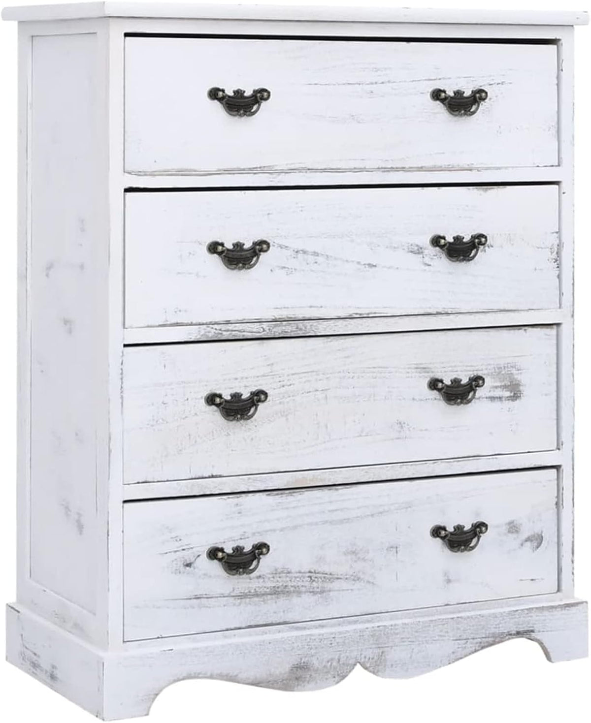Cassettiera ZEYUAN, 60 × 30 × 75 cm, legno, Bianco, per ufficio