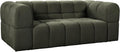 Divano Vente-unique, 3 posti, 214 × 102 × 75 cm, tessuto, Kaki, per soggiorno
