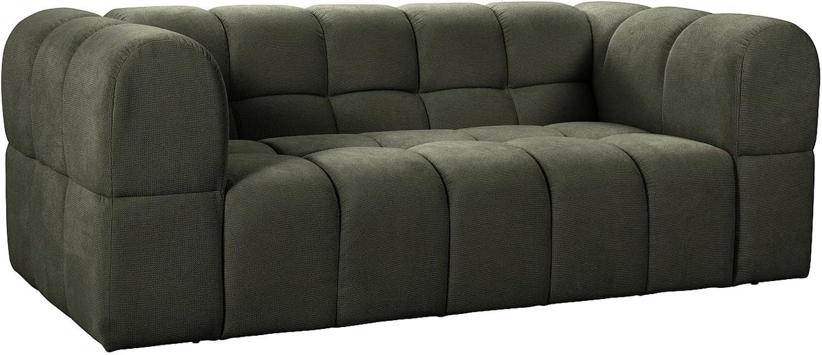 Divano Vente-unique, 3 posti, 214 × 102 × 75 cm, tessuto, Kaki, per soggiorno