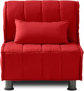 Divano letto EVERGREENWEB MATERASSI & BEDS EVENING, singolo, 2 in 1, 80 × 190 cm, misura 80 × 190, materasso incluso, Rosso, con funzione letto