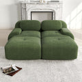 Divano angolare Ligterra, 2 posti, 208 × 178 × 75cm, velluto, tessuto, Verde, con funzione letto, regolabile, con braccioli, per soggiorno