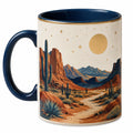 Tazza in Ceramica con Paesaggio del Deserto Blu