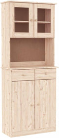 Credenza vidaXL, 77 × 35 × 188 cm, legno massello, per soggiorno