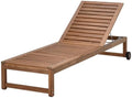 Lettino prendisole Protuning, legno, Marrone, per giardino e terrazzo