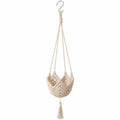 Portavaso Sospeso in Macramè Beige 70 cm