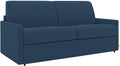 Divano letto Vente-unique, 3 posti, 170 × 94 × 85 cm, tessuto, memory foam, Blu, trasformabile, con funzione letto, sfoderabile, per soggiorno