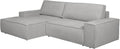 Divano letto Vente-unique AMELIA, 267 × 167 × 85 cm, tessuto, Grigio, idrorepellente, per soggiorno