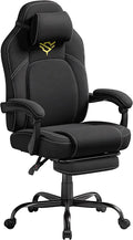 Sedia gaming SONGMICS HOME OBG072B01, similpelle, Nero, regolabile, con poggiapiedi, con poggiatesta, con braccioli, per ufficio