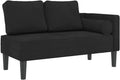 Divano vidaXL, 116,5 × 62 × 57,5 cm, velluto, Nero, imbottito, per soggiorno
