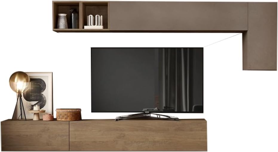 Mobile TV ARREDO DA CASA PAL48, 276 × 180 cm, Noce, per soggiorno