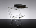 Comodino Slato, 32 × 27 × 44 cm, Trasparente, per camera da letto
