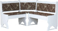 Panca k koma, legno massello, Bianco, Nuovo fiore scuro (120 x 140)