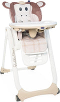 Seggiolone Chicco, Arancione, reclinabile, regolabile, con poggiapiedi, imbottito, Polly 2 Start, 4 Ruote