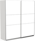 Porta scorrevole Demeyere, 194,5 × 59,9 × 203 cm, legno, metallo, Bianco, con ante scorrevoli