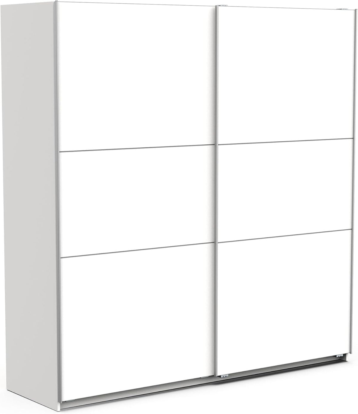 Porta scorrevole Demeyere, 194,5 × 59,9 × 203 cm, legno, metallo, Bianco, con ante scorrevoli