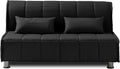 Divano letto EVERGREENWEB MATERASSI & BEDS, 2 posti, matrimoniale, 140 × 190 cm, misura 140 × 190, materasso incluso, Nero, con funzione letto