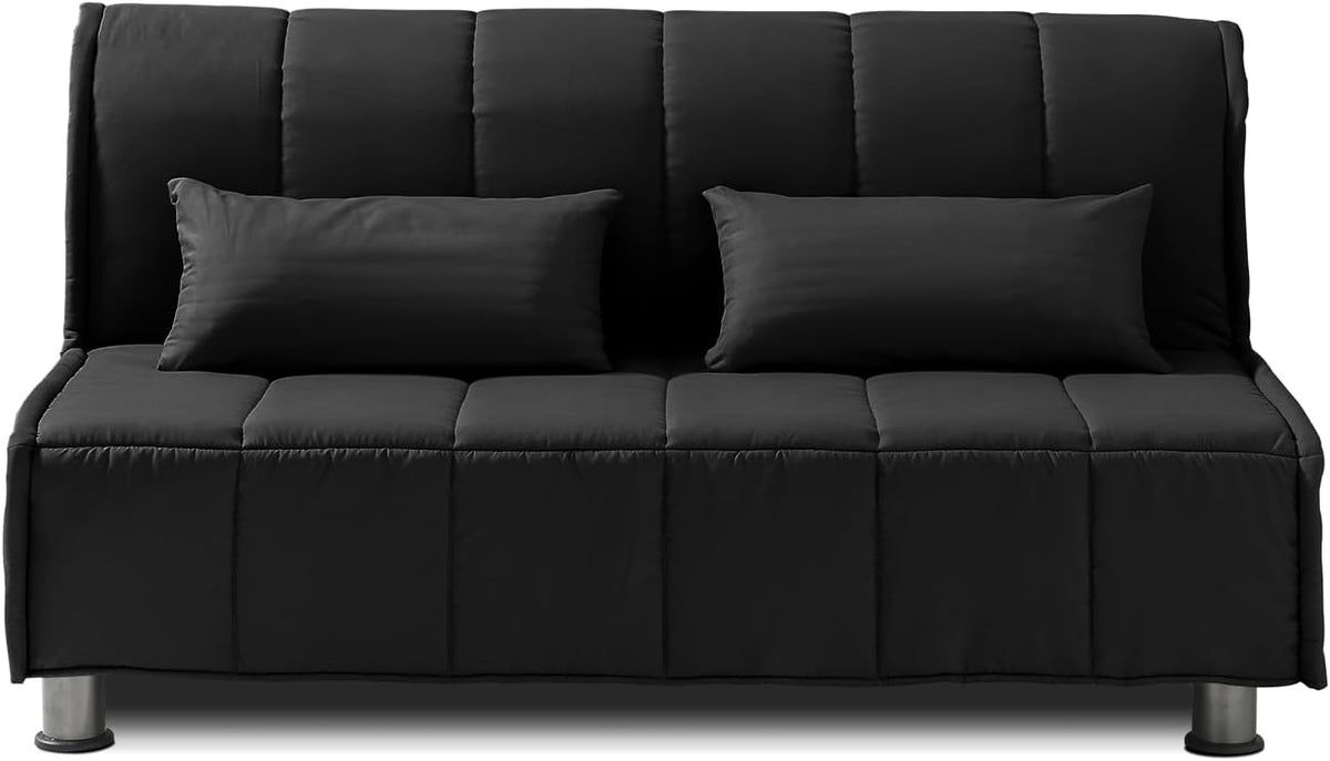 Divano letto EVERGREENWEB MATERASSI & BEDS, 2 posti, matrimoniale, 140 × 190 cm, misura 140 × 190, materasso incluso, Nero, con funzione letto