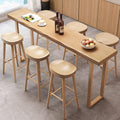 Tavolo da bar SEIFE, legno massello, Naturale, per sala da pranzo e cucina, moderno stretto per balcone, 160cm/62.9in