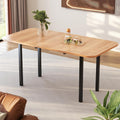 Tavolo da pranzo, 160 × 80 × 75 cm, legno, allungabile, per sala da pranzo e cucina