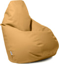 Pouf a sacco Avalon, 68 × 68 × 107cm, pelle, sfoderabile, imbottito, per giardino e terrazzo