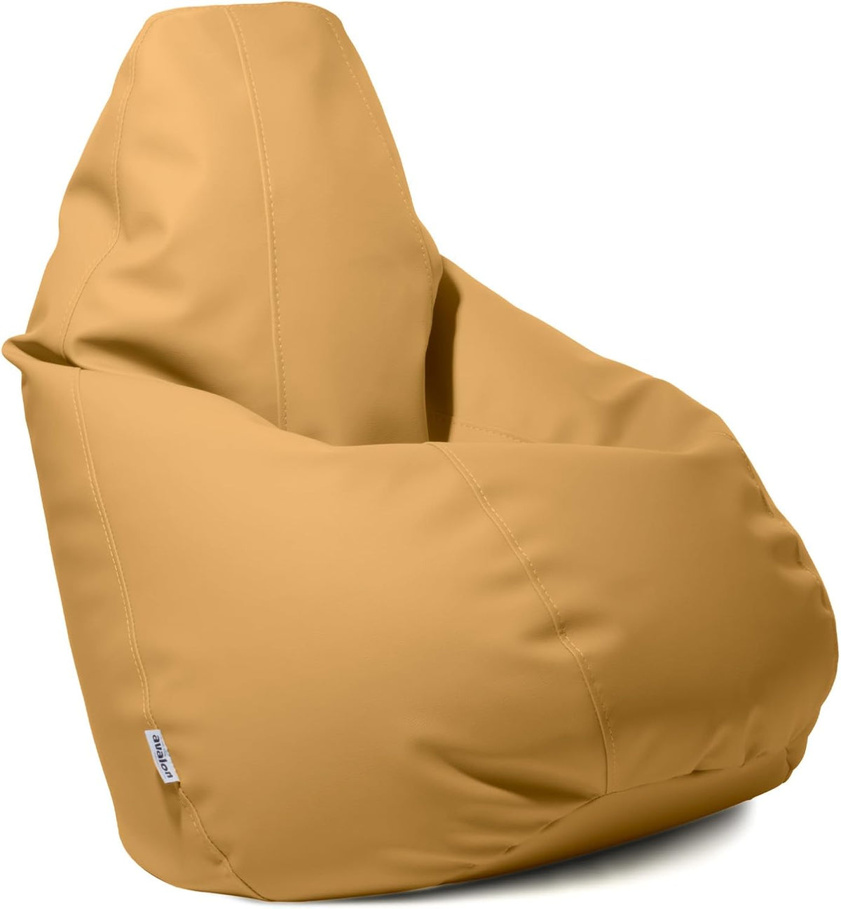 Pouf a sacco Avalon, 68 × 68 × 107cm, pelle, sfoderabile, imbottito, per giardino e terrazzo