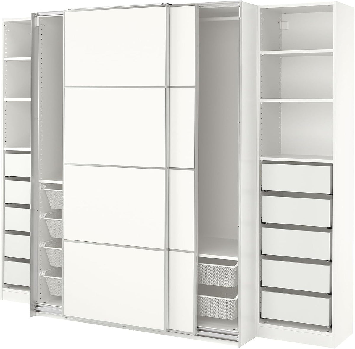 Armadio, 250 × 66 × 201 cm, Bianco