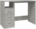 Scrivania vidaXL, 102 × 50 × 76cm, legno, Grigio, per ufficio