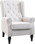 Poltrona letto HOMCOM, legno, velluto, Crema, con braccioli, per camera da letto