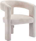 Poltrona Vente-unique FAVINA, 64 × 75 × 59 cm, tessuto, Beige, per soggiorno