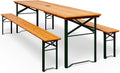 Set tavolo e panche CASARIA, 170 × 46 × 75cm, 170 × 23 × 46cm, legno, pieghevole