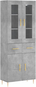 Credenza vidaXL, 69,5 × 34 × 180 cm, legno, Grigio, per soggiorno