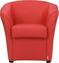 Poltrona Totò Piccinni, 70 × 67 × 76 cm, similpelle, Rosso, imbottita, idrorepellente, per soggiorno