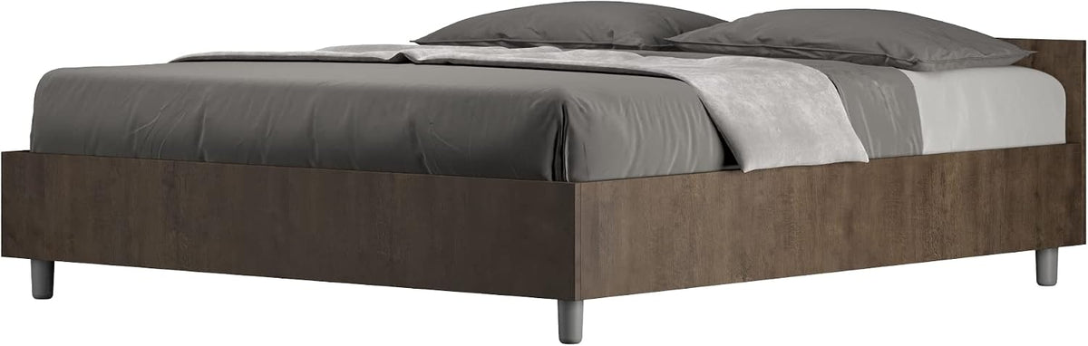 Letto contenitore BS COM, matrimoniale, 160 × 190 cm, misura 160 × 190, legno, Noce, con contenitore, per camera da letto