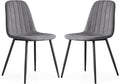 Sedia AKORD, 2 sedie, 43,5 × 87 × 45,5 cm, acciaio, Nero, imbottita, Sedie da Pranzo Imbottite
