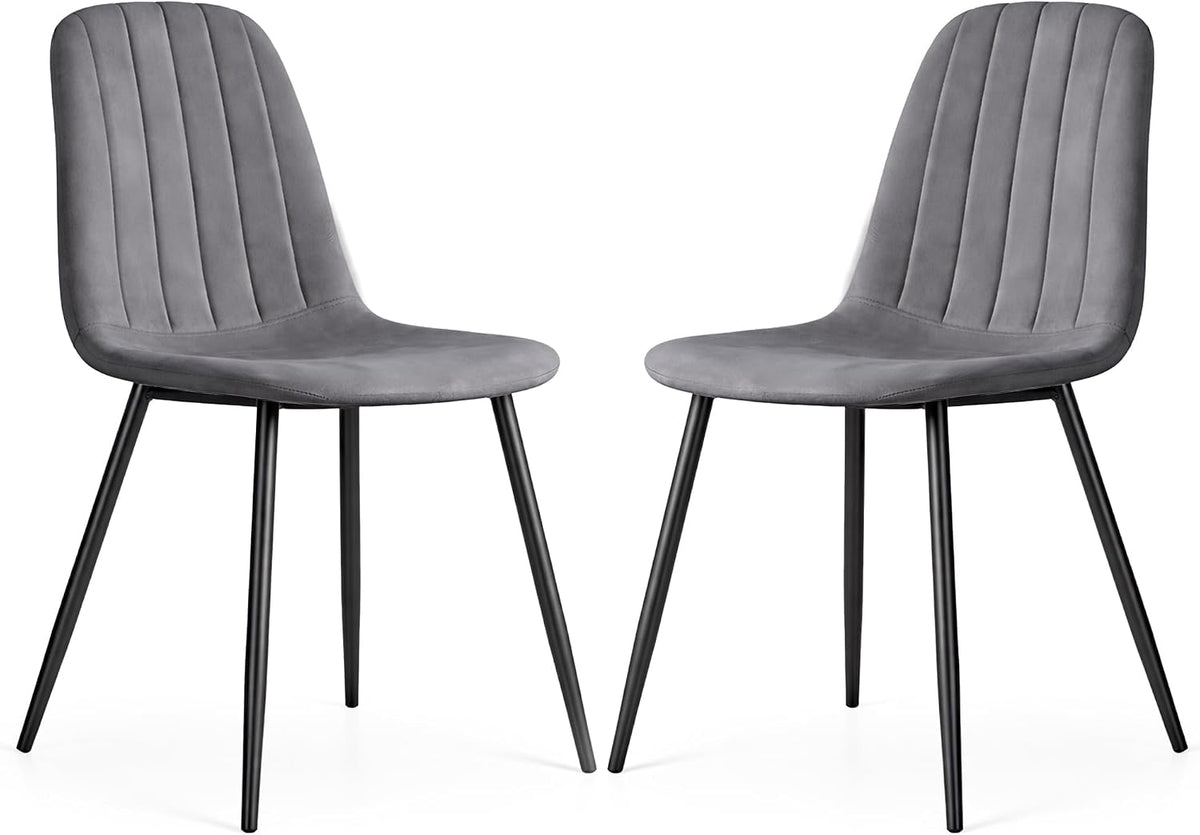 Sedia AKORD, 2 sedie, 43,5 × 87 × 45,5 cm, acciaio, Nero, imbottita, Sedie da Pranzo Imbottite