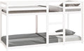 Letto a castello Gecheer, 80 × 200 cm, legno massello, Bianco, per camera da letto