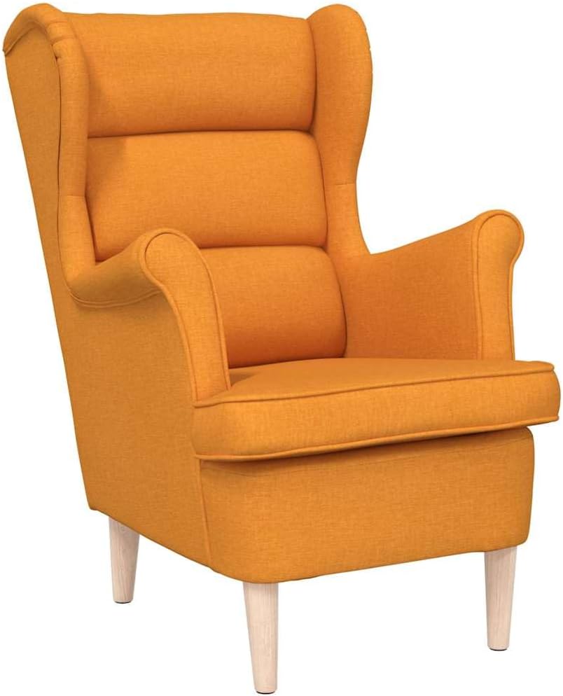 Poltrona vidaXL, 74 × 84 × 100 cm, tessuto, Giallo, per soggiorno
