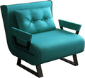 Divano letto, 185 × 80 × 26 cm, misura 185 × 80, metallo, Verde, trasformabile, reclinabile, regolabile, pieghevole, per soggiorno