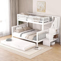 Letto a castello Idemon, 140 × 200 cm, misura 90 × 200, legno, Bianco, per camera da letto