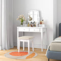 Toeletta COSTWAY, 4 cassetti, 90 × 40 × 131 cm, legno, MDF, regolabile, con illuminazione LED, per camera da letto