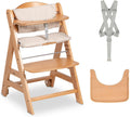 Seggiolone hauck, legno, con cuscino, regolabile, con ruote, con poggiapiedi